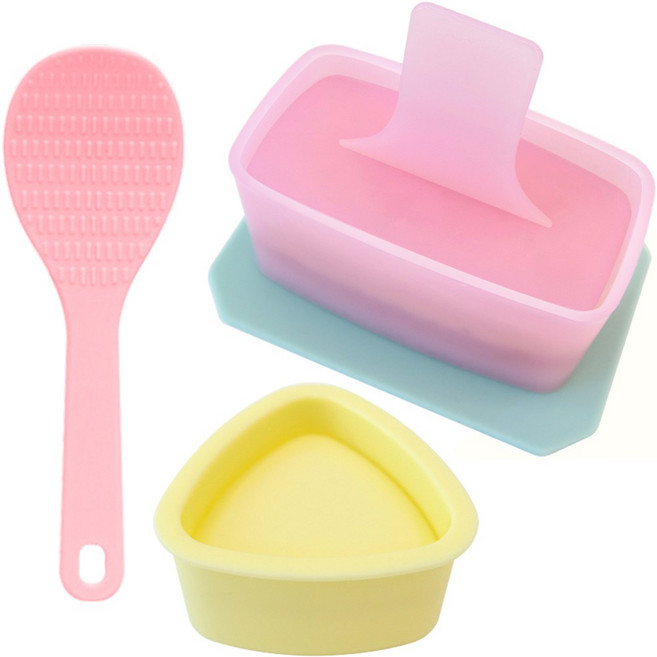 무스비 삼각김밥틀 주먹밥 만들기 세트, 1세트, 핑크