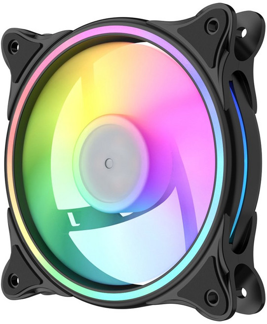 컴튜 샤인링 RGB LED 쿨링팬 시스템쿨러 - 블랙, 1개