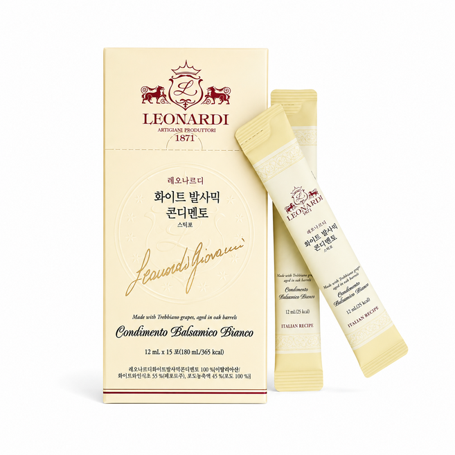 레오나르디 화이트 발사믹 콘디멘토 스틱 (180mL), 15개, 12ml