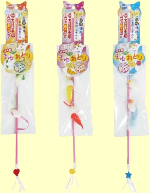 카샤카샤 천연실크 낚시대, 1개, 츄츄+무이무이+토리도리