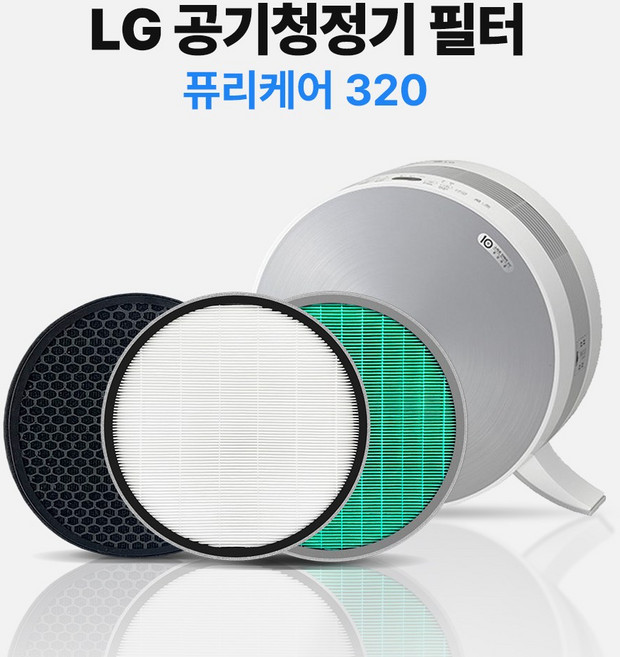 LG 퓨리케어 공기청정기 AS128VWA 필터, H13 프리미엄 헤파+탈취필터 각 1개, 1개