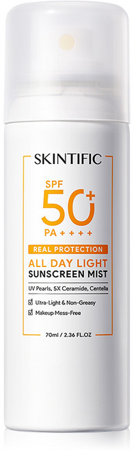 SKINTIFIC 戶外防曬噴霧 SPF50+ PA++++ 250ml, 1件, 清爽防曬噴霧70ml, 70ml