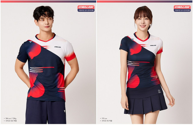 [CORALIAN] 코랄리안 2024 F/W 신상티셔츠 남여 그래픽 게임 유니폼[CRTC1440&CRTC2440] 배드민턴&탁구&테니스&스쿼시&볼링&스포츠&라온스포츠
