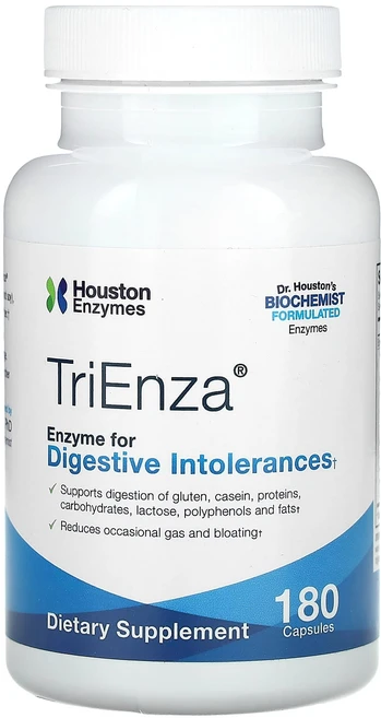Houston Enzymes TriEnza 소화 장애를 위한 효소 캡슐 180정, HoustonEnzymesTriEnza소화장애를위한효소, 1개 - 쿠팡