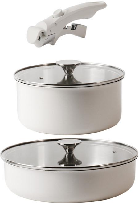 히라 베루스 스텐 316 인덕션 통3중 멀티핸들 냄비세트, 1세트, 2종(20cm+26cm), 아이보리