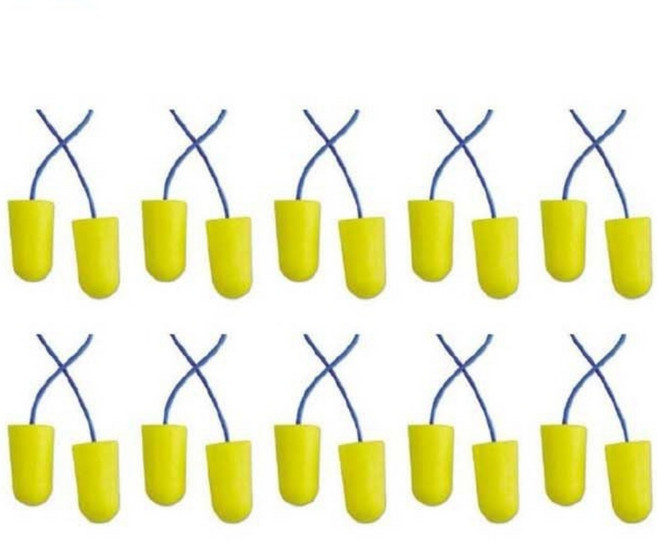 폼 타입 귀마개 끈이달린 10개 묶음 3m산업용청력보호 산업안전귀마개