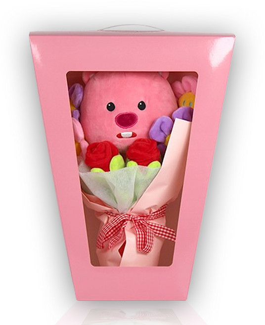 [아이코닉스] 잔망루피 꽃다발 봉제인형, 1개, 핑크, 65cm