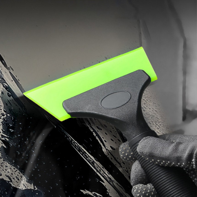 자동차 유리닦이 실리콘 물기제거 앞유리닦이 세차 스쿼지 밀대 브러쉬 세림방지, 1개, 그린