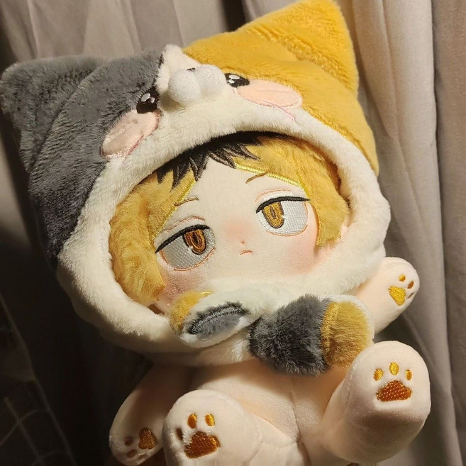 하이큐 코즈메 켄마 20CM 무속성 솜인형 아이돌인형 솜깅이, 인형+귀꼬리(옷 모자제외), 20cm뼈대없음, 1개