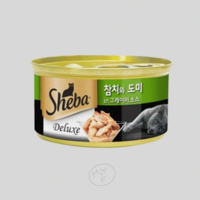 DofM 쉬바 디럭스 참치흰살 도미 85g 고양이저지방간식캔 고양이통조림