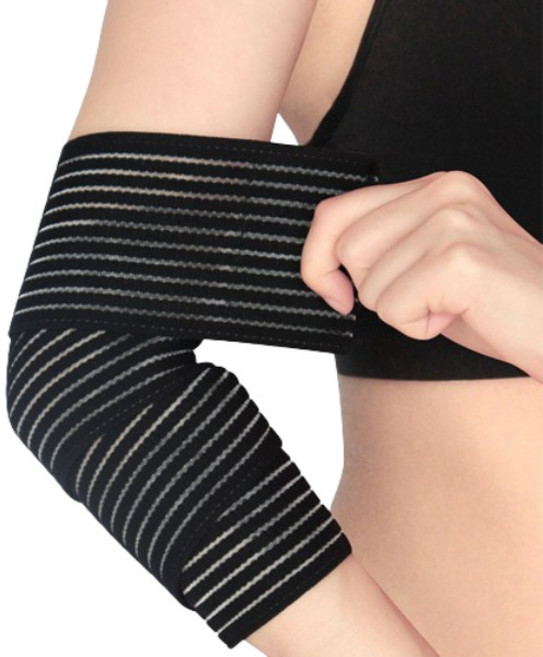 도나토르 1+1 벨크로 스포츠 압박 밴드 무릎 손목 팔목 발목 종아리 허벅지, 블랙, 1세트