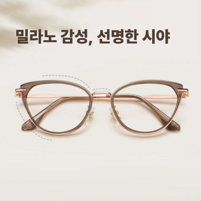 휴대용 독서용 고화질 블루라이트차단 캣아이 프레임
