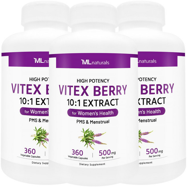 [미국번개배송] 신제품 착한명품 마이라이프 내추럴스 바이텍스 베리 500mg, 3개