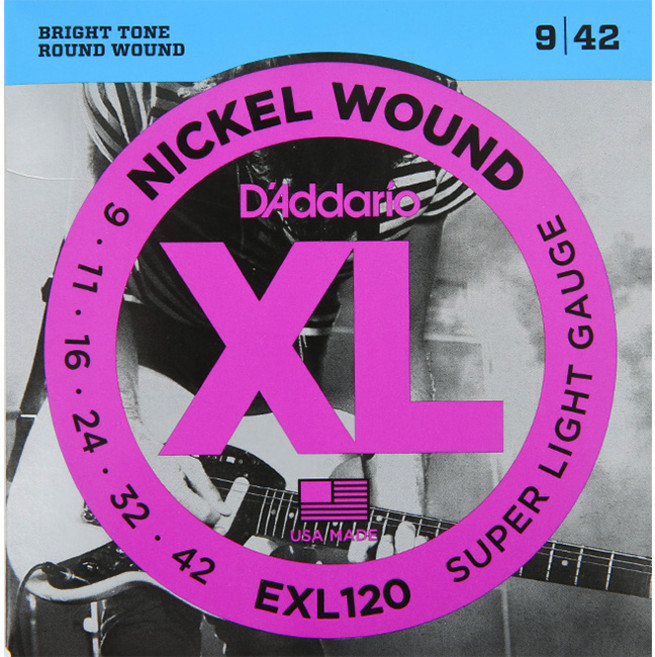 다다리오 EXL110/ EXL120 벌크 세트줄 일렉기타줄 일렉스트링, EXL120(009)피크증정, 1개