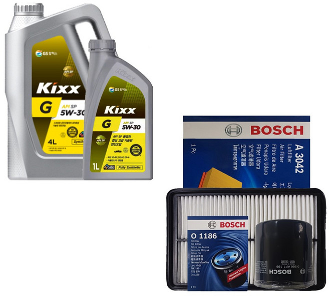 QM6 2.0 LPG 킥스 G 5W30 5L 엔진오일 필터 세트 1186-3042