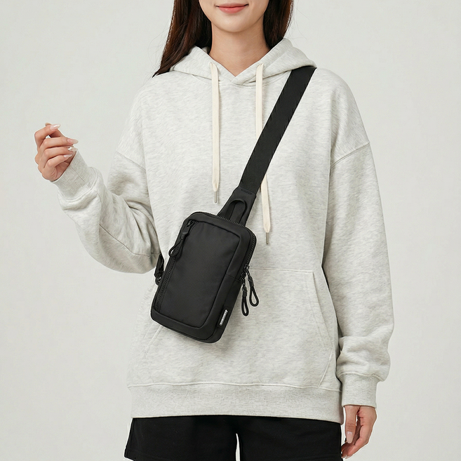 담앤드솜 베이직 미니슬링백 어깨 방수 스포츠 운동 조깅 러닝 가슴 남자 여자 남성 여성 돈 웨이스트 메신저 크로스 초등 가방 지갑 쌕 백 소형 작은 휴대 등산 골프 바이크