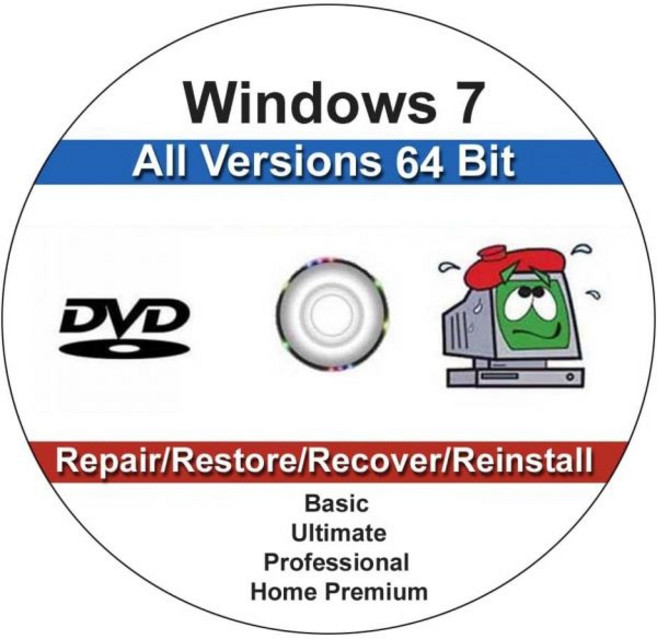 9번 포도 호환 Windows 7 Professional Home Premium Ultimate 및 Basic 64비트 수리 설치 복구 복원 DVD, 9번 포도 호환 Windows 7 Professiona