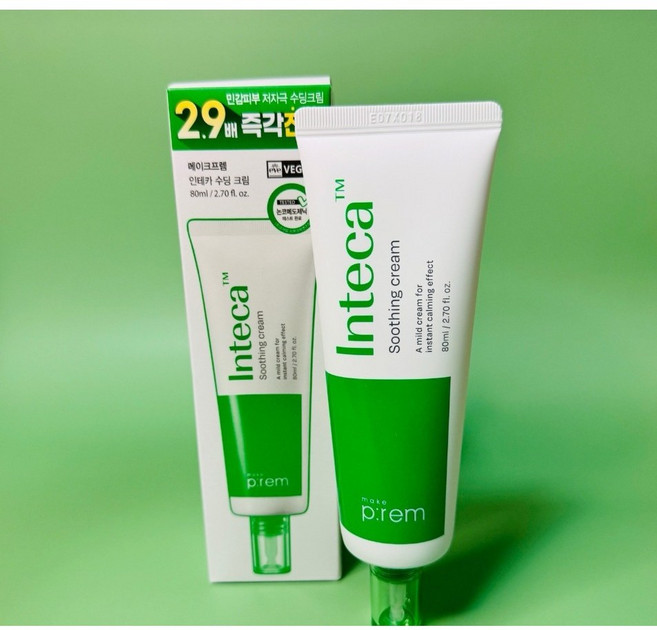 [[뉴핫템]] 메이크프렘 인테카 수딩크림 수분진정 크림 한정기획 80ml+31ml 1세트, 111ml