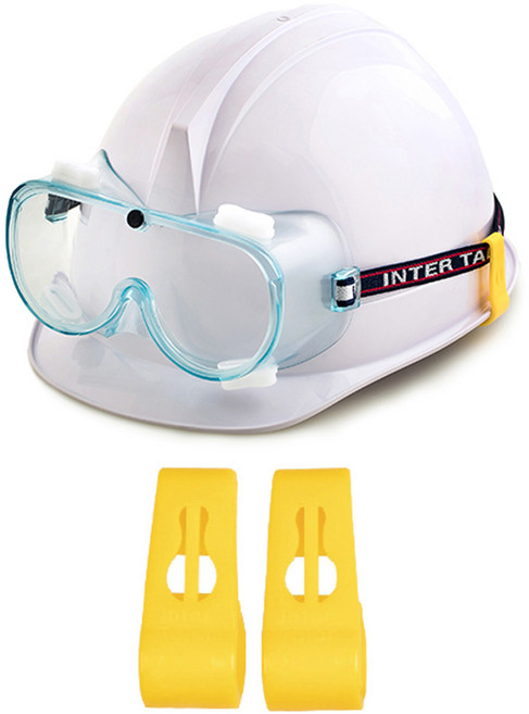 인터텔론 ST-1200 안전모 고글헤드랜턴 보안경 클립, 1세트