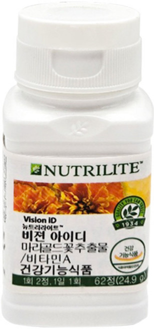 암웨이 루테인 눈영양제 비젼 아이디, 62정, 1개
