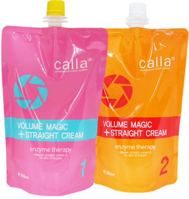 새롬 엘르 칼라 볼륨 매직 스트레이트 크림 1제2제 500ml, 1개