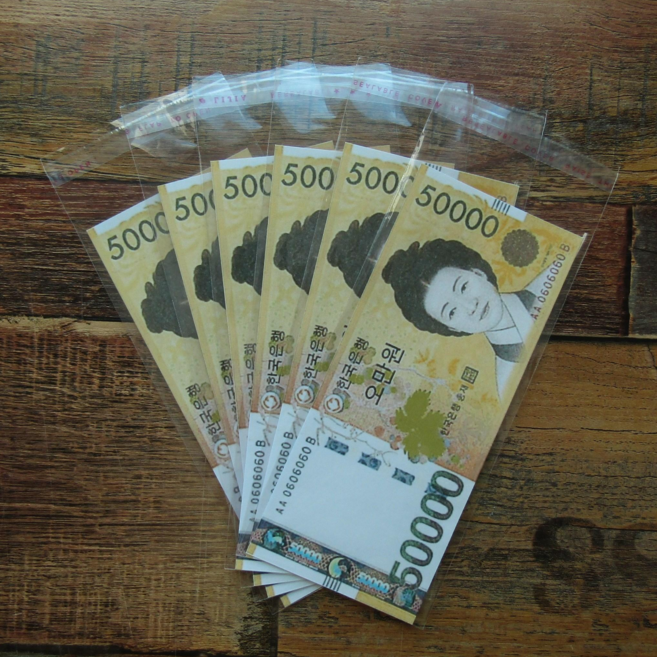 OPP 용돈 비닐봉투 반전용돈상자 부모님선물 현금봉투, 10개