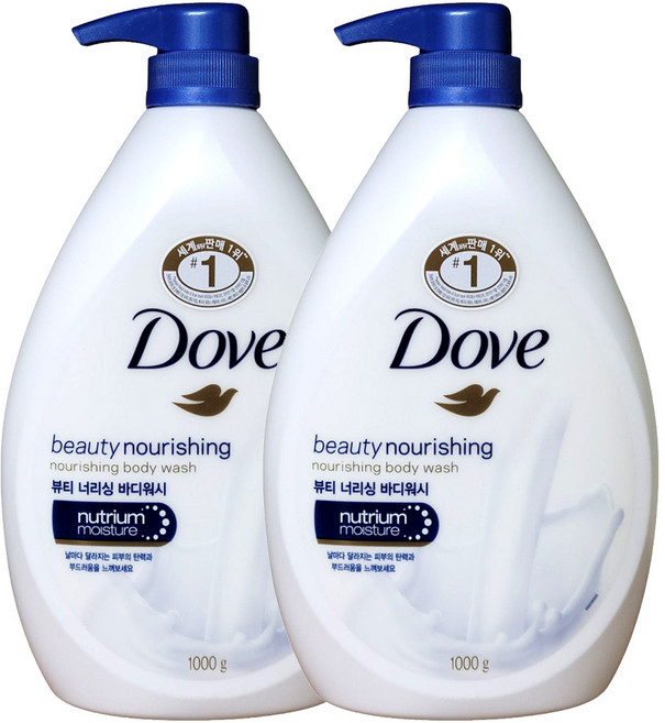 도브 뷰티너리싱 바디워시, 1kg, 2개
