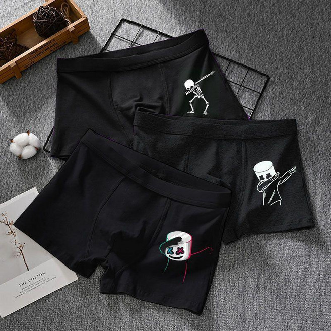 男士純棉透氣平角內褲 3條自選組合