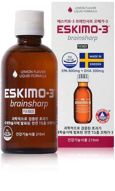 에스키모3 브레인샤프 오메가3, 1개, 210ml - 쿠팡