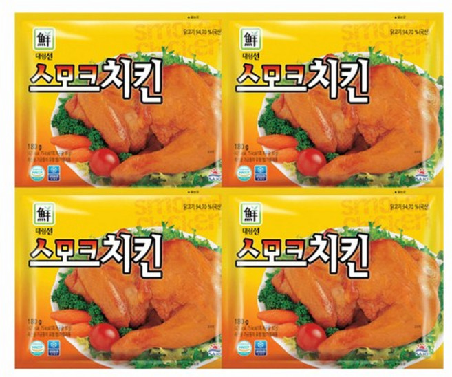 사조 대림 냉장 스모크치킨 180g x 12개 훈제치킨 통닭다리살