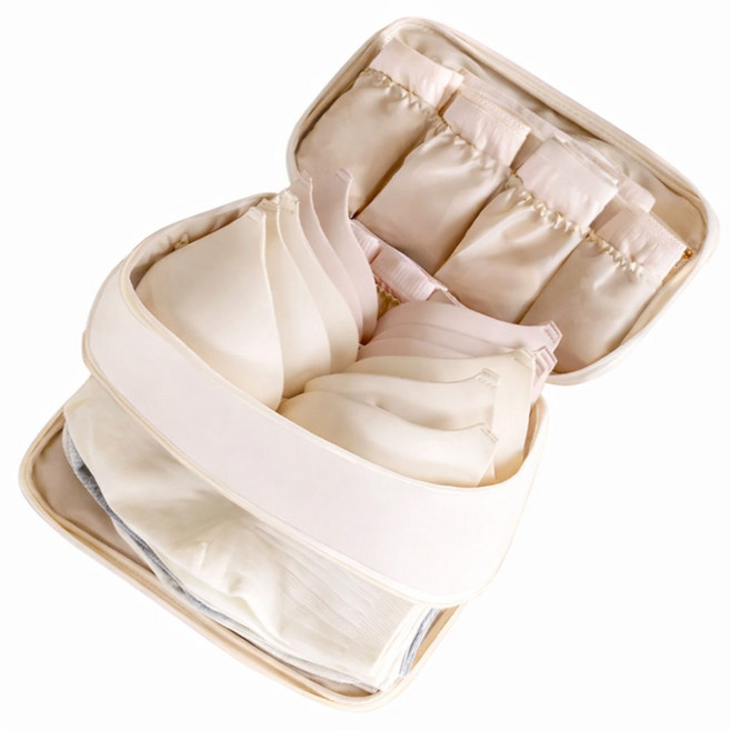 비브랜드 여행용 2단 지퍼 속옷 양말 멀티 파우치