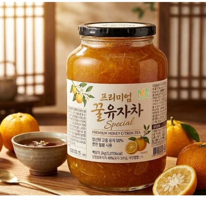 동명팜 25년 국내산 고흥 햇 유자 유자청 에이드, 유자청2kg, 1박스, 2kg