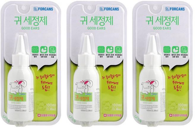 포켄스 포비스 귀 세정제, 100ml, 3개