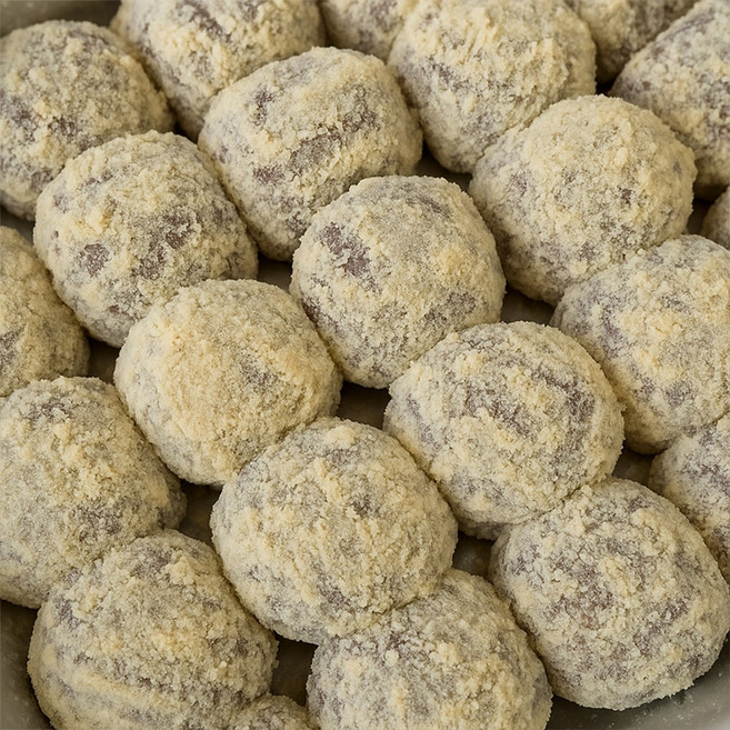 100%국내산 찹쌀로 만든 단호박앙금 고소한 흑미 찹쌀떡, 1개, 100g