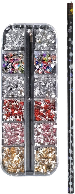 네일 큐빅파츠 스톤피커 세트 젤네일 아트 스톤 보석 크리스탈, 1개, 5종