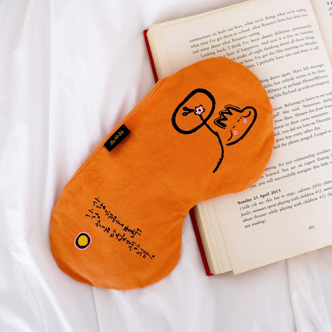 적두 팥 눈 찜질팩 온열 안대 면100% 국내제조 전자레인지 사용 황토색