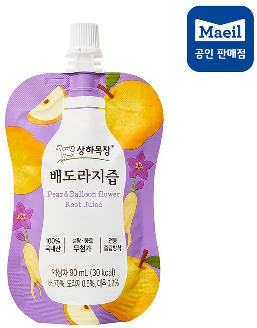 상하목장 배도라지즙, 20개, 90ml