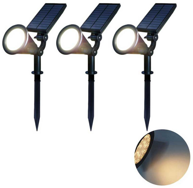 나눔조명 태양광 정원등 태양열 조명 야외 조명등 수목등, 03. 태양광 18구 후드등(웜화이트) 3개