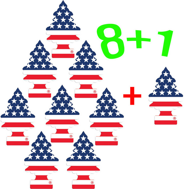 리틀트리 방향제 8+1 차량용 방향제 총 (9 개) 종이방향제 디퓨져 미국산 옷장 화장실 방향제, 9개