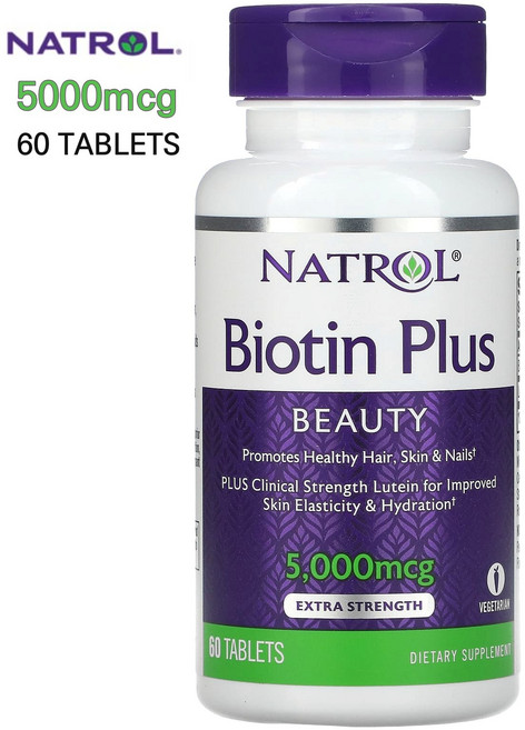 나트롤 비오틴 플러스 뷰티 타블렛, 60정, 1개