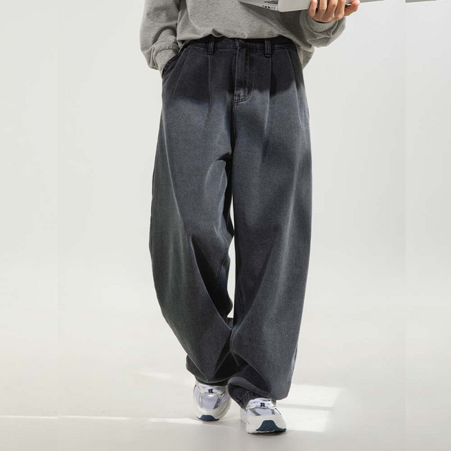 남성 고퀄리티 워싱 빈티지 루즈핏 스탠다드 청바지