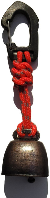 핸드메이드 Bear Bell 멧돼지 곰 경고용 종 야생동물 접근방지 베어벨, 빨강(반사광로프)