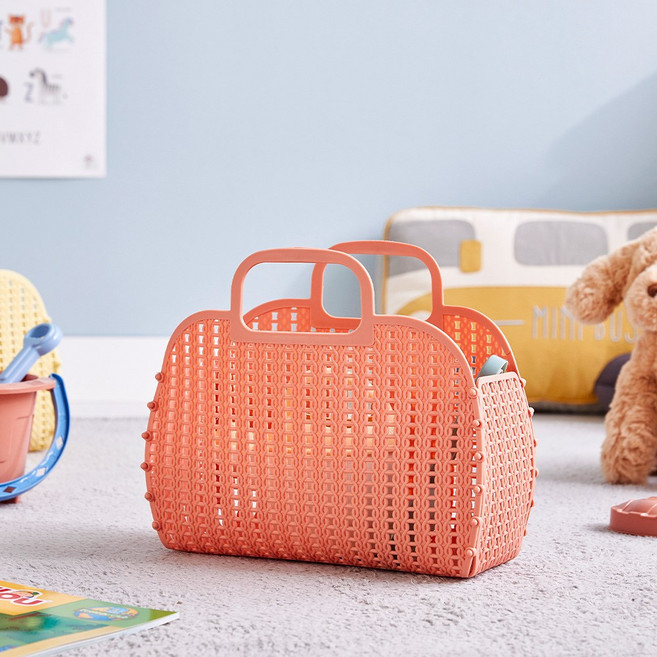 [모던하우스 인천점] 젤리바스켓 26x11x22.5cm 코랄핑크 -[KL0625006], 1개