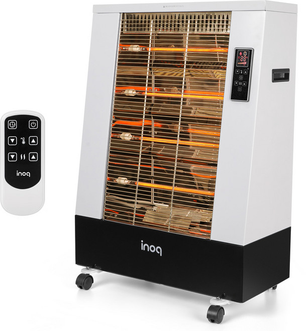 이동식 저소음 대형 4단 카본 전기 히터 전기온풍기 스토브형 리모컨 난방기, 단품, 단품