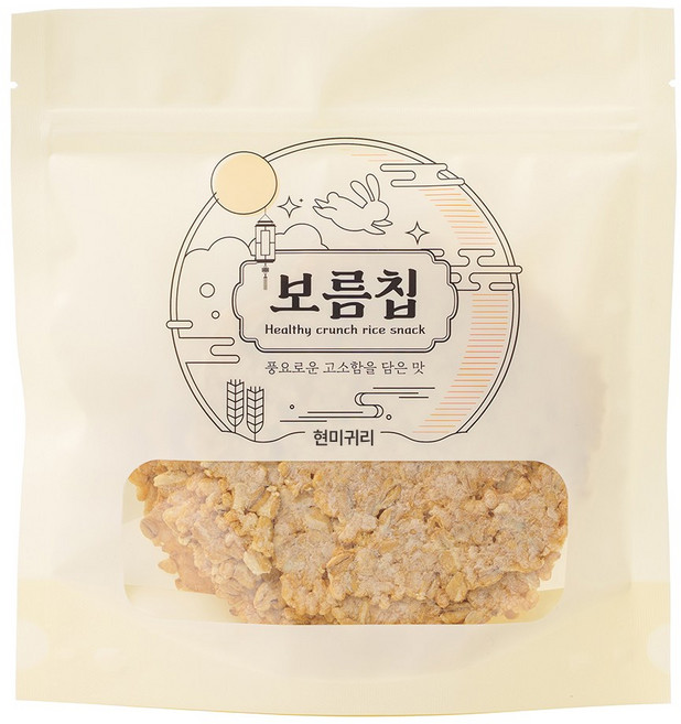 꼬소당 보름칩 현미 귀리 바삭한 누룽지칩, 1개, 100g