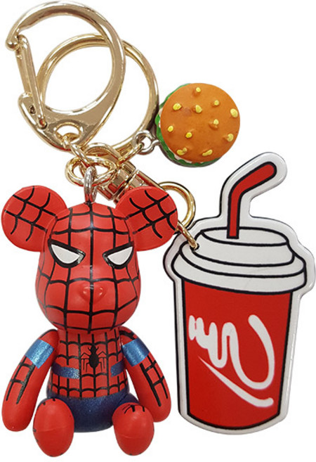 정품 포포베 키링 열쇠고리 자동차 키홀더 가방인형키링 백꾸, 거미맨, 1개