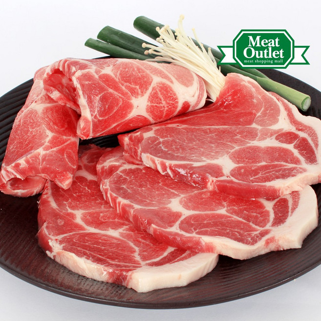 미트아울렛 신선 왕목살(목전지) 구이용 500g, 1개