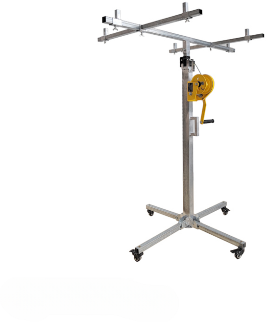 천장형 에어컨 설치 리프트 고소 작업대 천장 에어덕트 공사 현장 작업 크레인, 수동 2.5미터 업그레이드(내하중 150kg), 1개