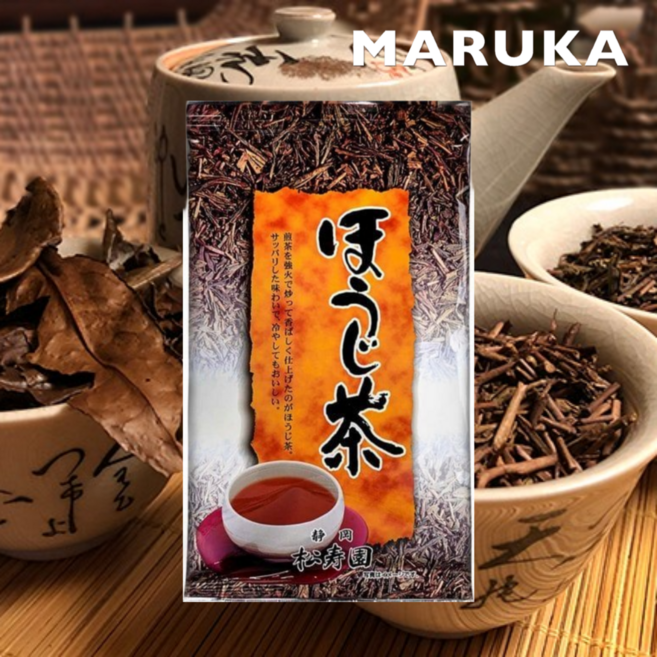 일본 마루카 호지차 60g (Maruka Shojuen) 잎차 호우지차 녹차 볶은것 호지티 일식당 호텔 카페용티 Roasted Green Reef Tea, 1개, 1개입