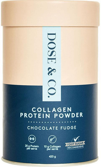 뉴질랜드 도즈앤코 Dose & Co Collagen Protein Powder Chocolate 콜라겐 프로틴 초콜렛 퍼지 파우더, 3개, 420g